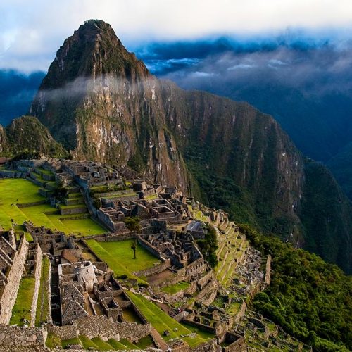 Vista Panorámica de la ciudadela de Machu Picchu